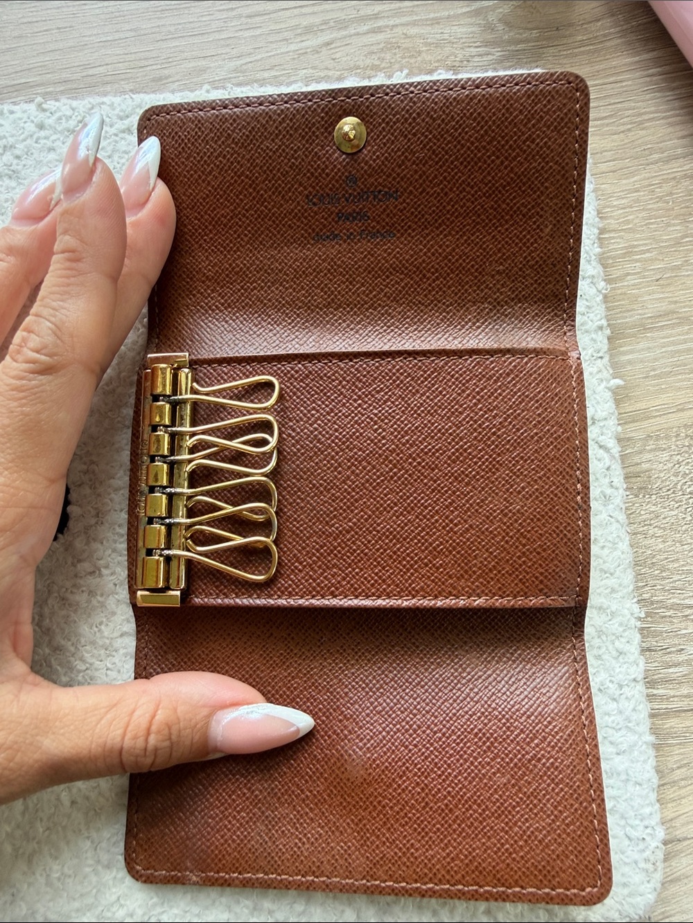 Louis Vuitton Monogram Canvas Key & Card Holder in Brown and Gold
